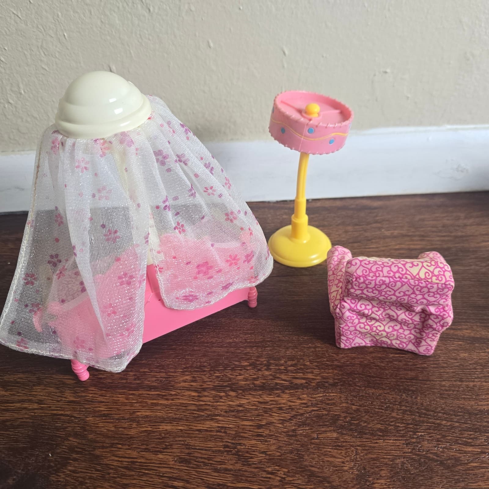 Fisher Price Loving Family Dollhouse Furniture Girls Bedroom Canopy Daybed - Thumbnail 7