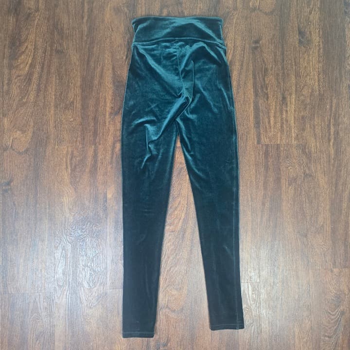 SPANX Velvet Tummy Control High Rise Leggings - Forest Green - Small - NWOT - Thumbnail 10