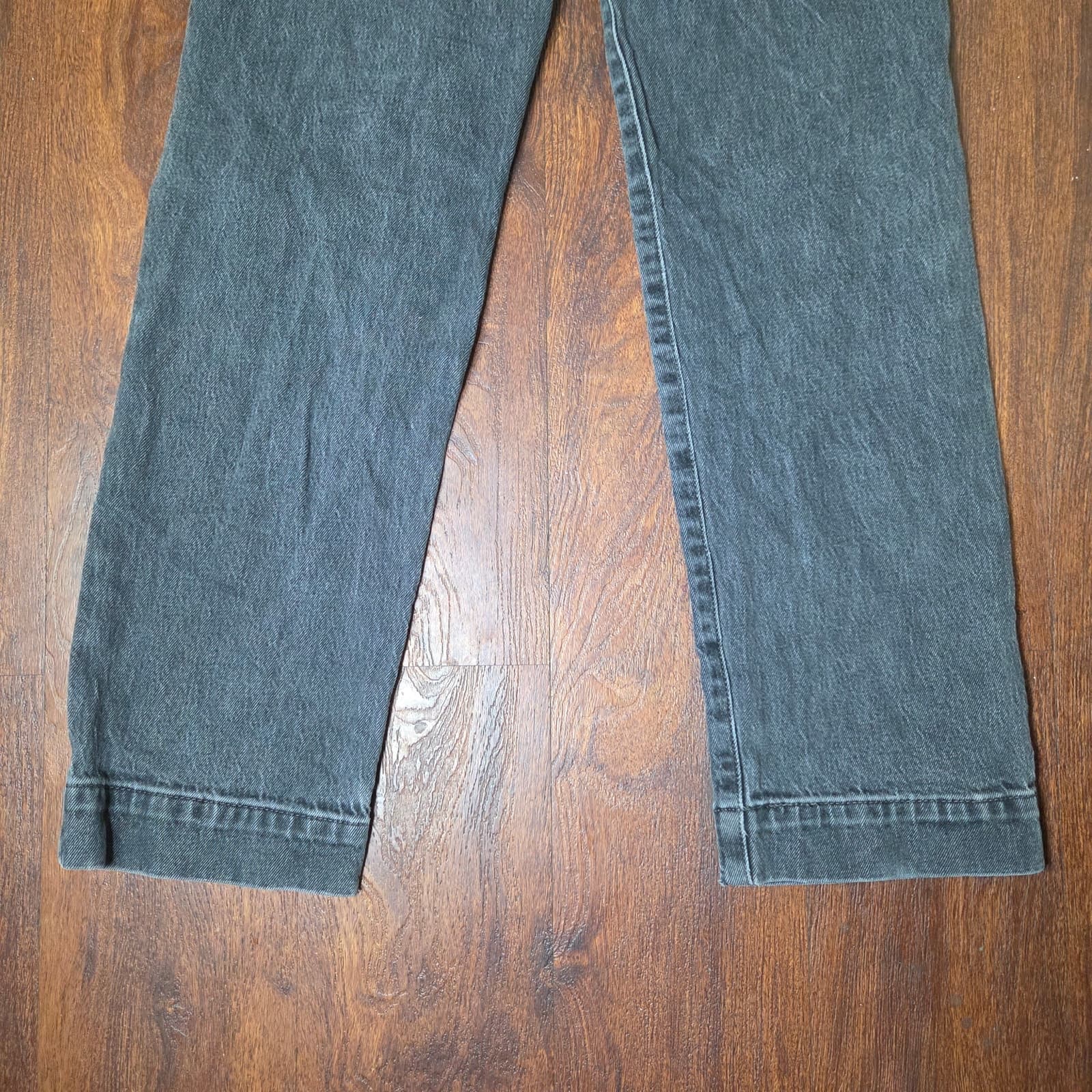 Levi's Ribcage Straight Ankle Buttonfly Faded Black Wash Jeans - Size 24 - Thumbnail 10