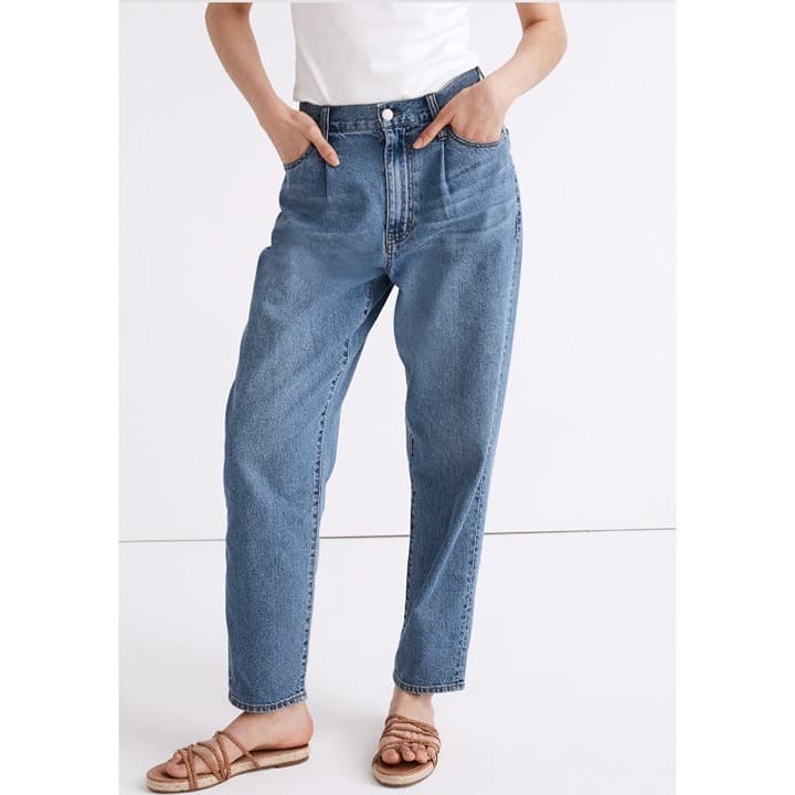 Madewell High Rise Baggy Tapered Jeans - Size 29 - Style MD675 - Thumbnail 3