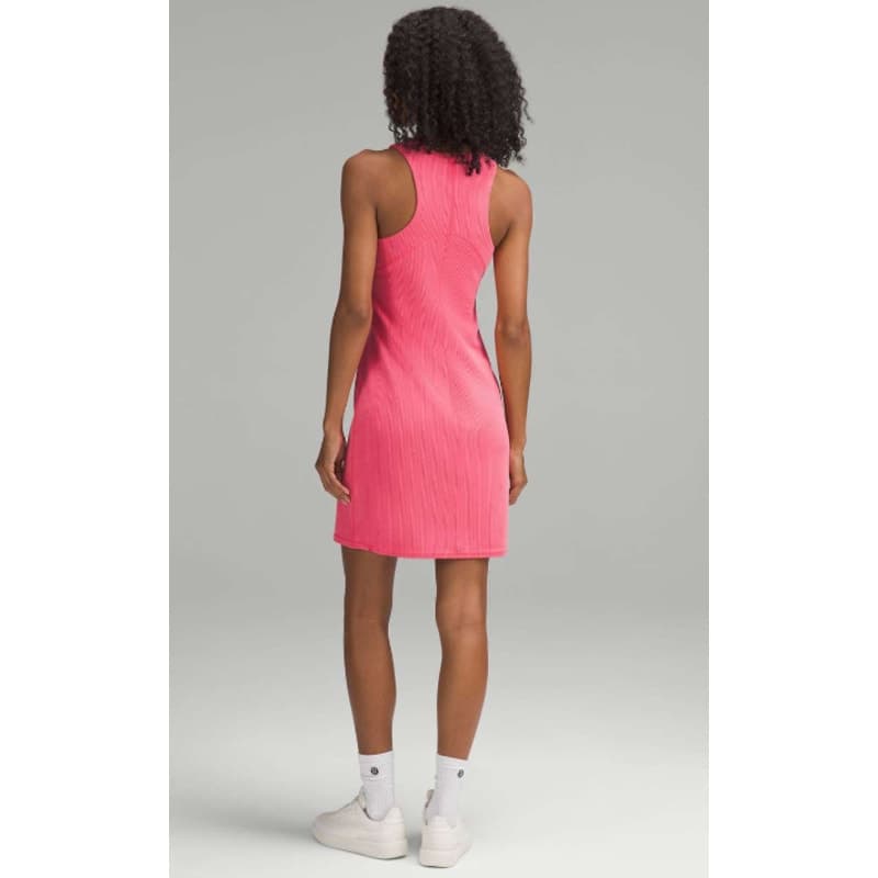 Lululemon Ribbed Softstreme Slim-Fit Tank Dress - Glaze Pink - Size 6 - W1ECYS - Thumbnail 8