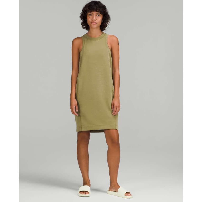 Lululemon Softstreme Back In Action Mini Tank Dress Bronze Green - Size 4 - Thumbnail 2