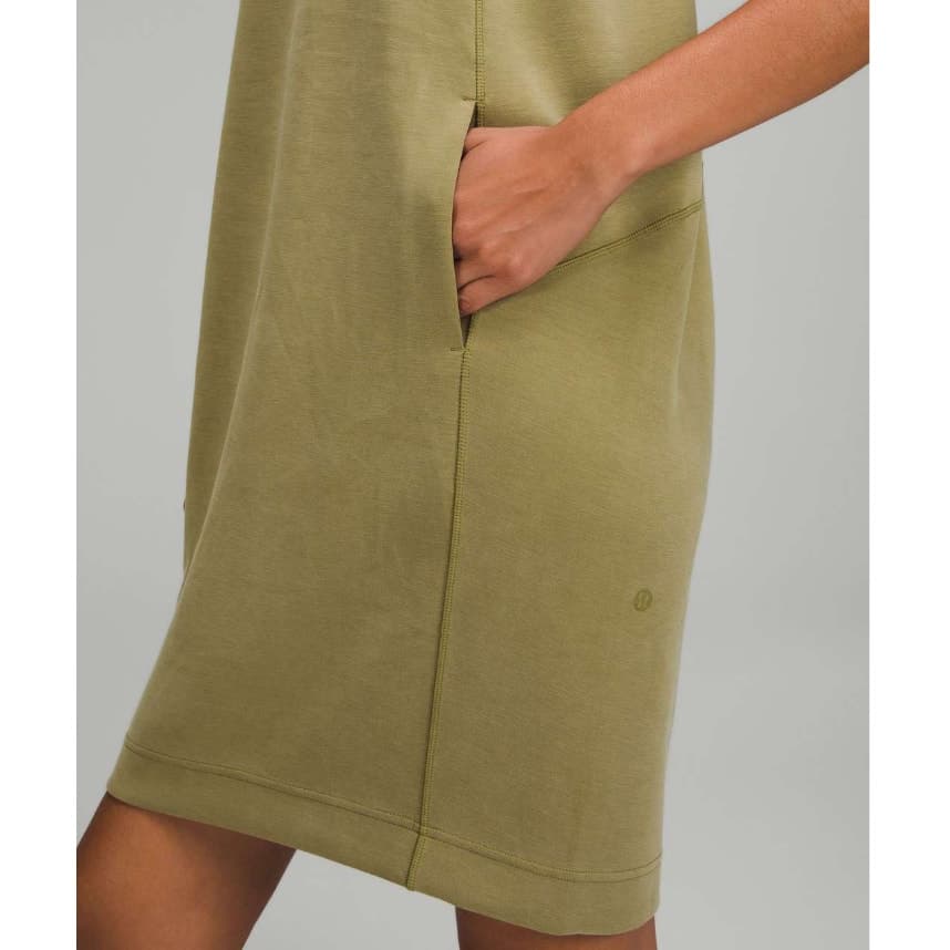 Lululemon Softstreme Back In Action Mini Tank Dress Bronze Green - Size 4 - Thumbnail 3