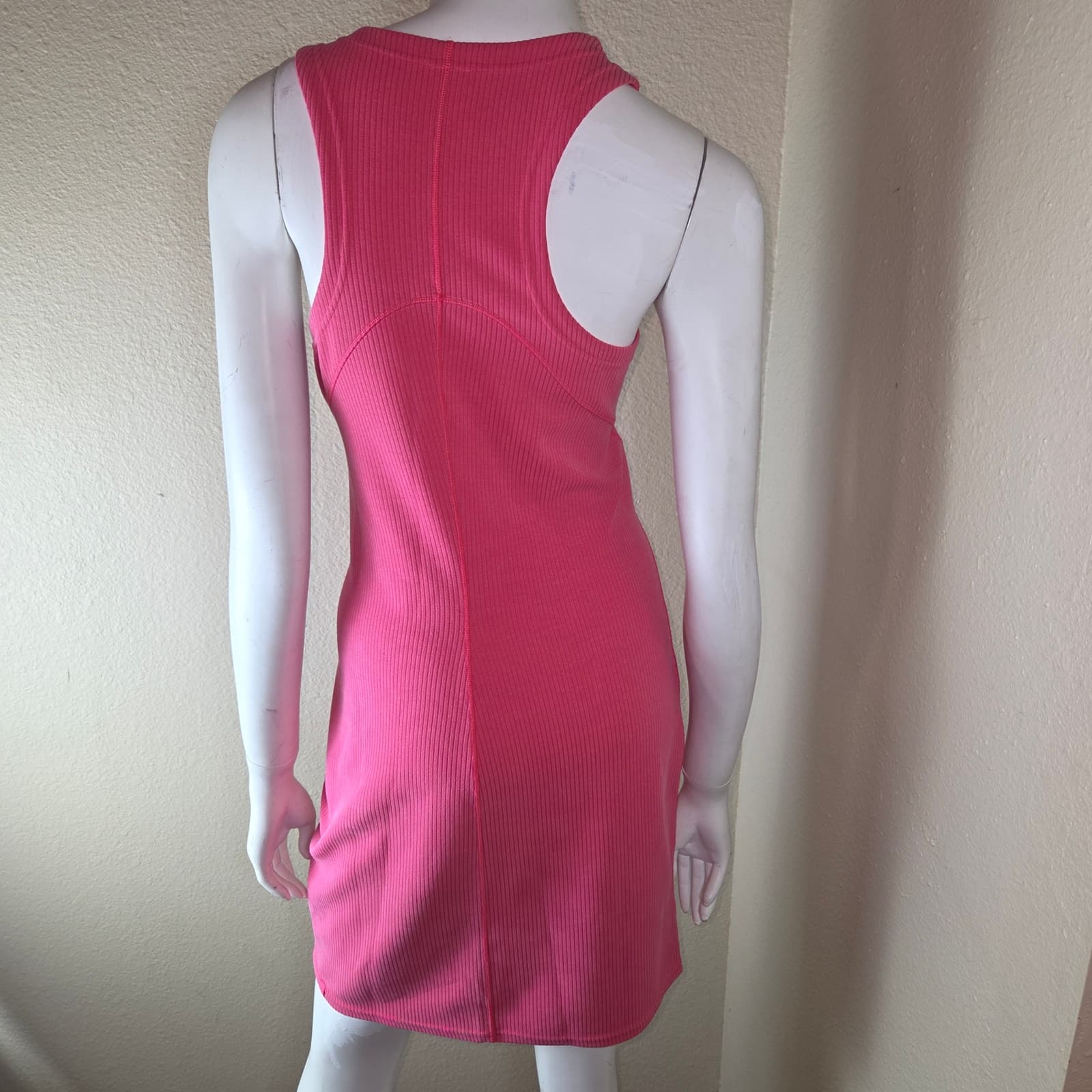 Lululemon Ribbed Softstreme Slim-Fit Tank Dress - Glaze Pink - Size 6 - W1ECYS - Thumbnail 5