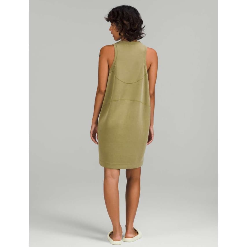 Lululemon Softstreme Back In Action Mini Tank Dress Bronze Green - Size 4 - Thumbnail 5