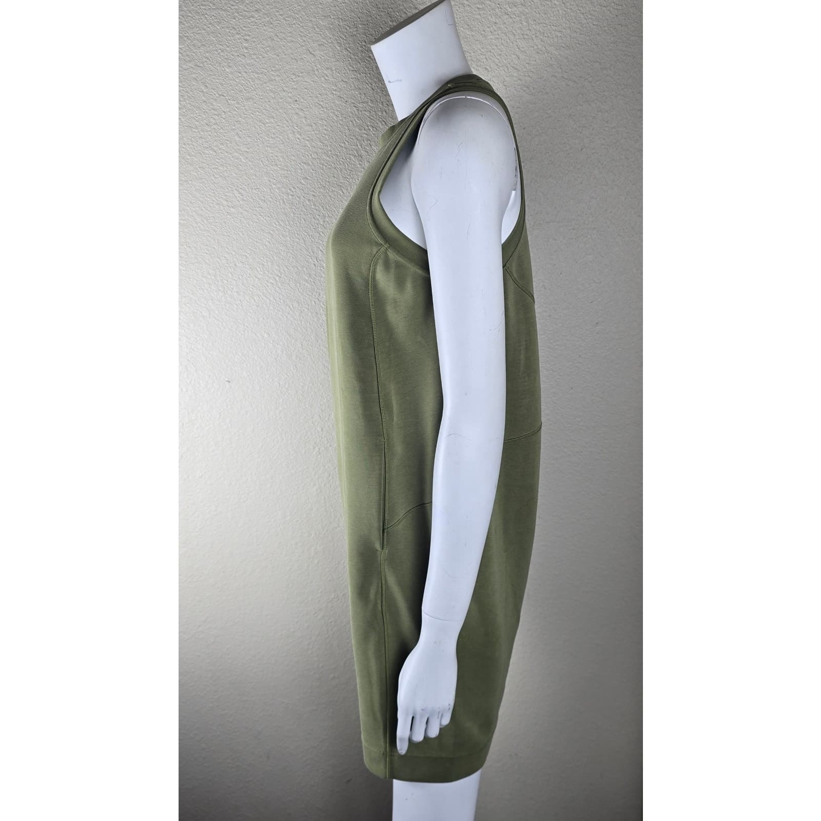 Lululemon Softstreme Back In Action Mini Tank Dress Bronze Green - Size 4 - Thumbnail 7