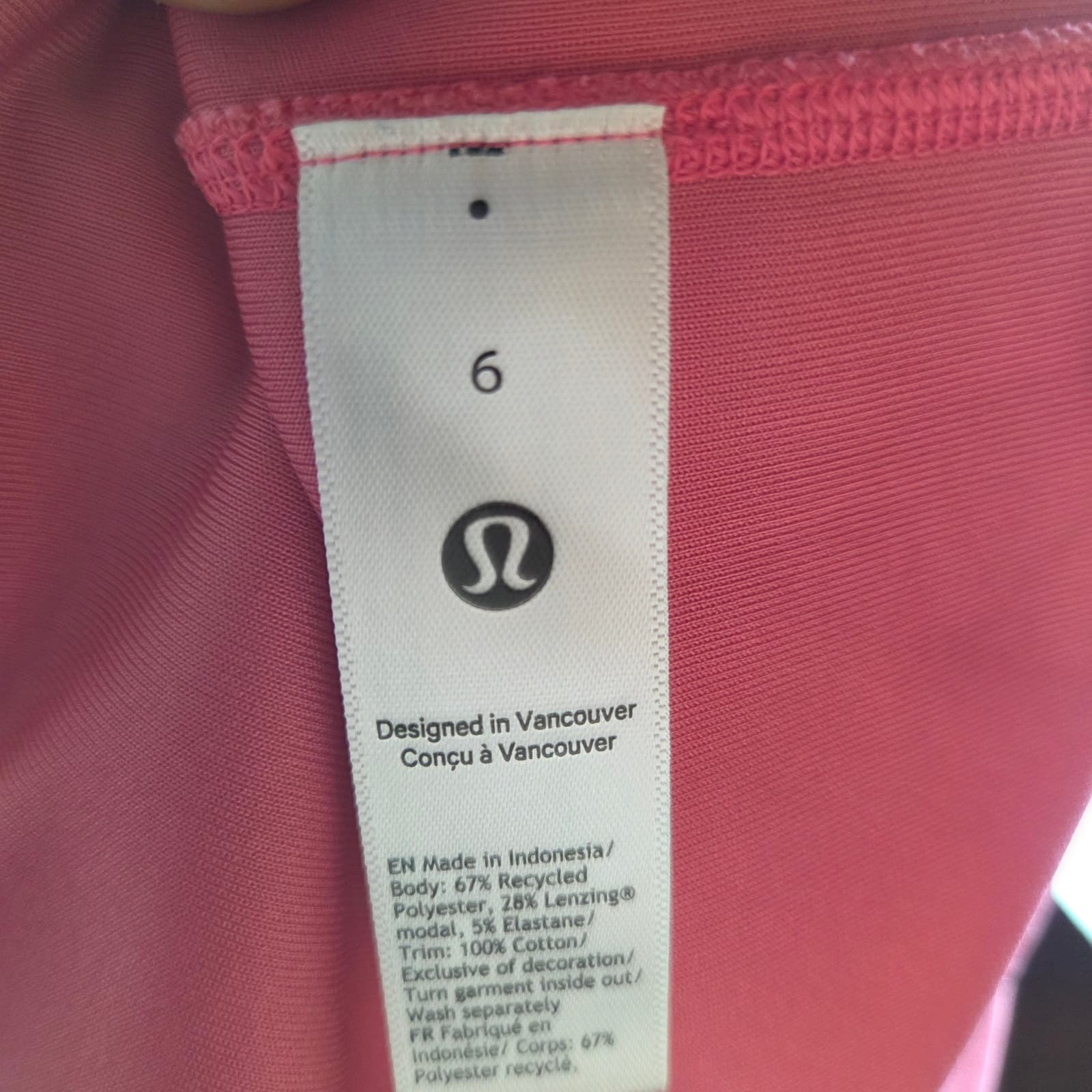 Lululemon Ribbed Softstreme Slim-Fit Tank Dress - Glaze Pink - Size 6 - W1ECYS - Thumbnail 7