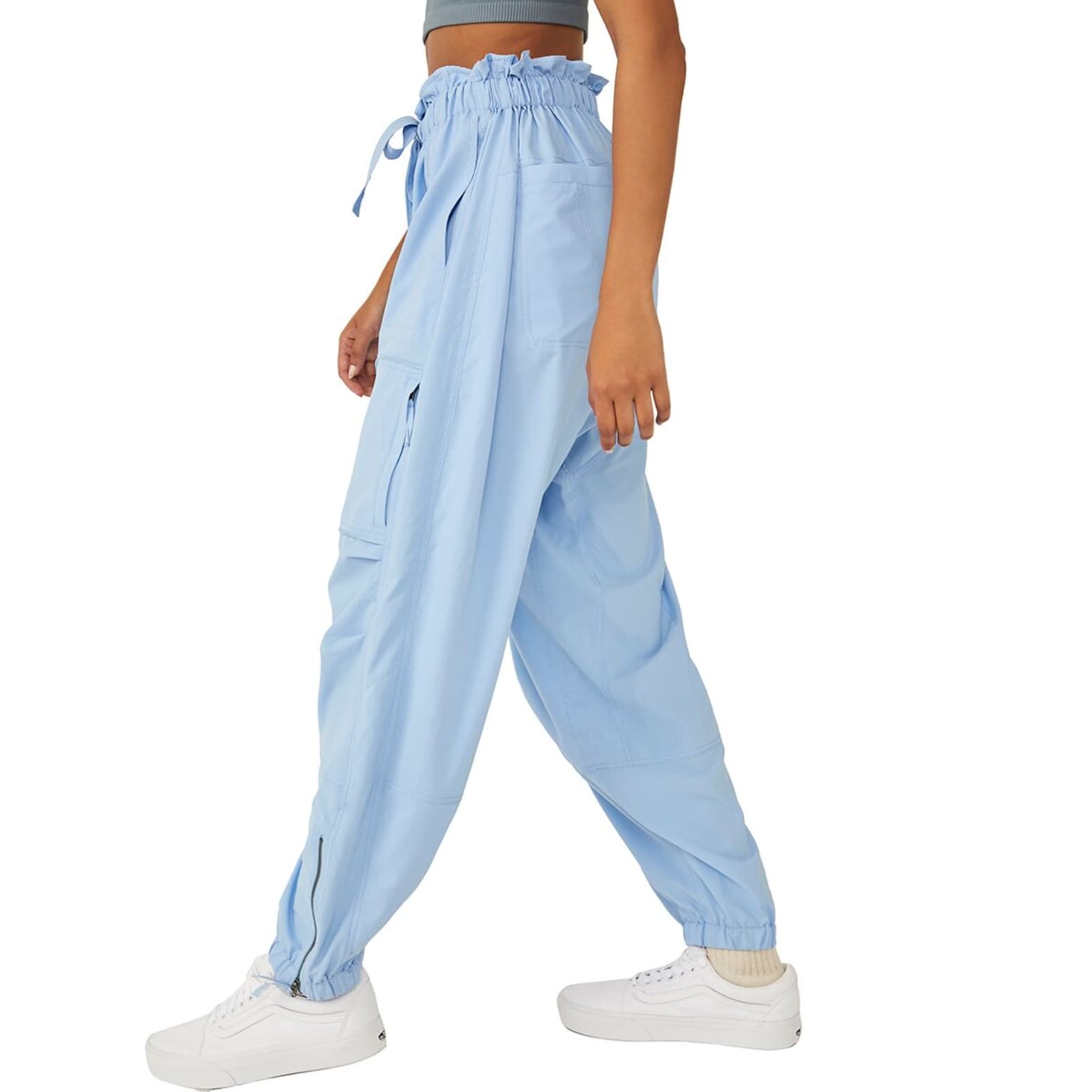 Free People FP Movement Spring Trekker Harem Cargo Pant - Snowbird Blue - XS - Thumbnail 4