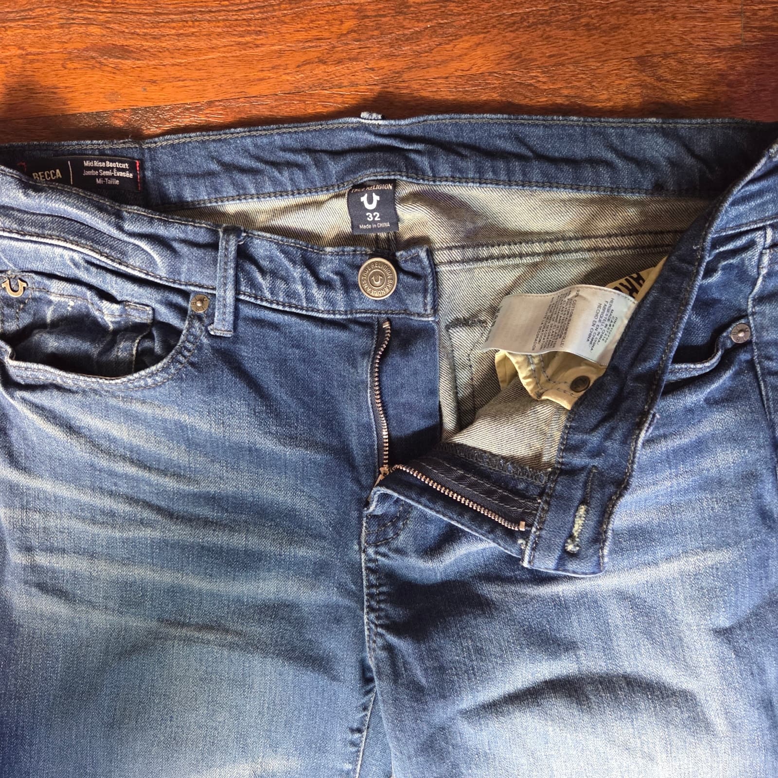 True Religion Becky Mid-Rise Bootcut Jeans - Size 32 - Thumbnail 2