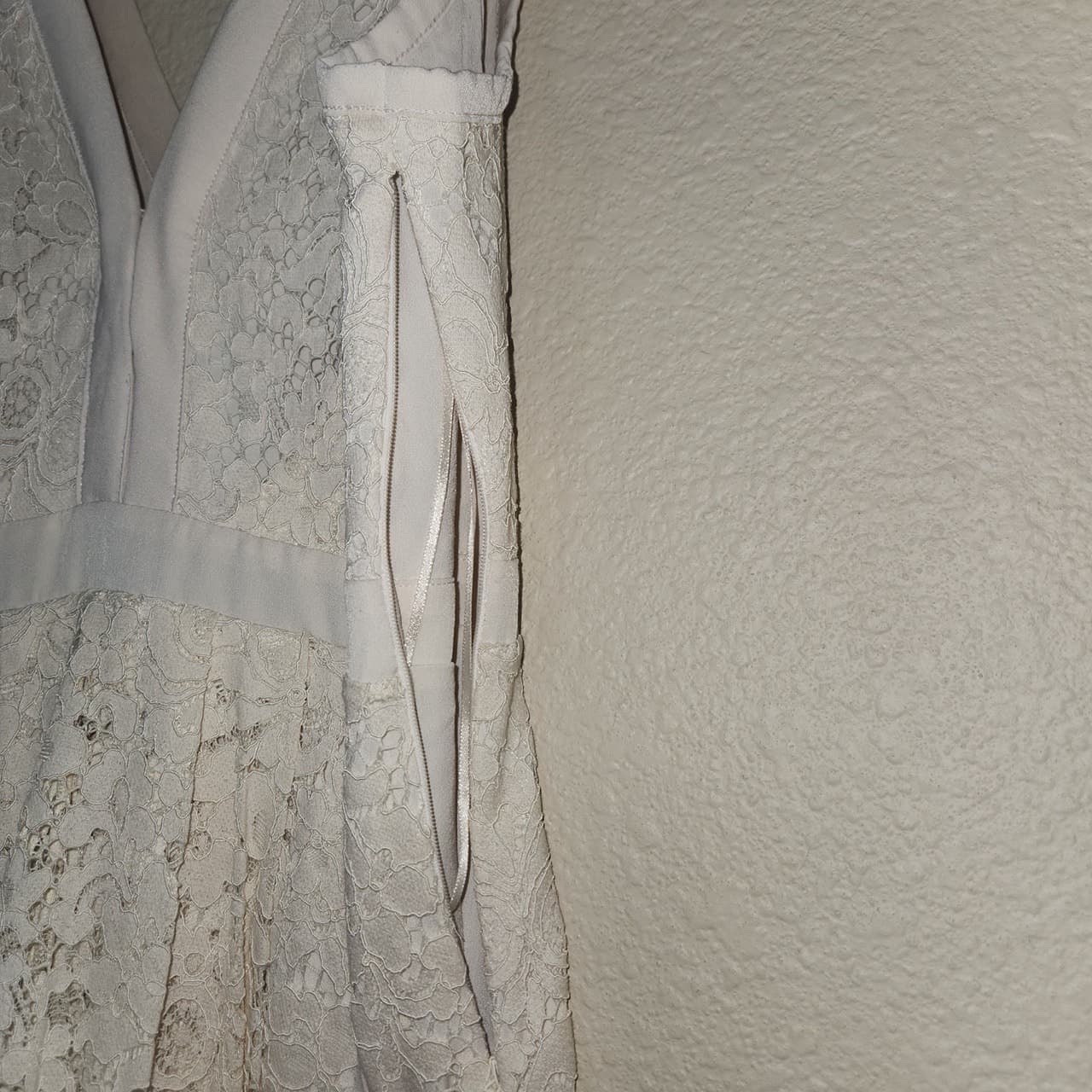 Free People Lovely In Lace Mini Dress in Shell, Size XS - Thumbnail 8