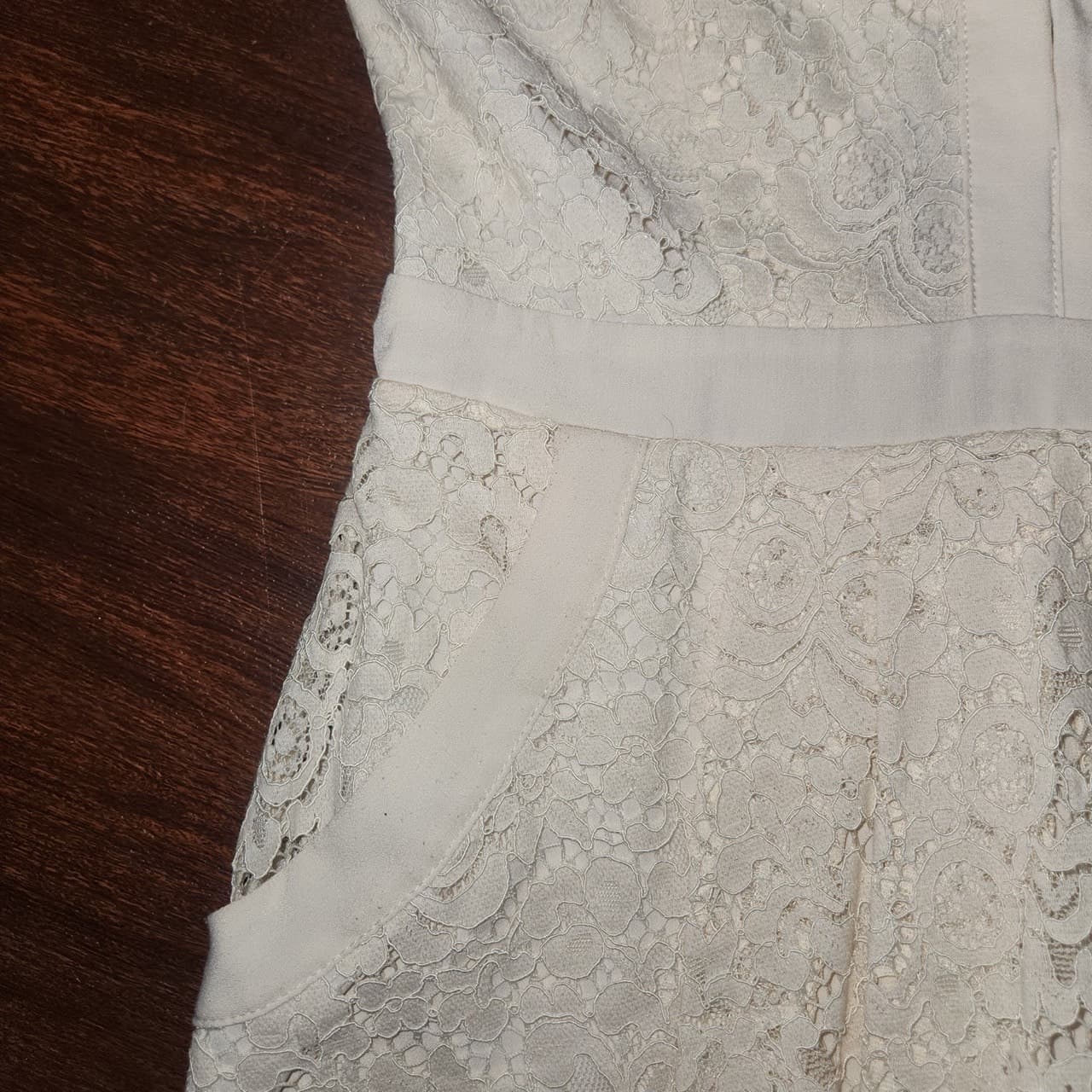 Free People Lovely In Lace Mini Dress in Shell, Size XS - Thumbnail 6