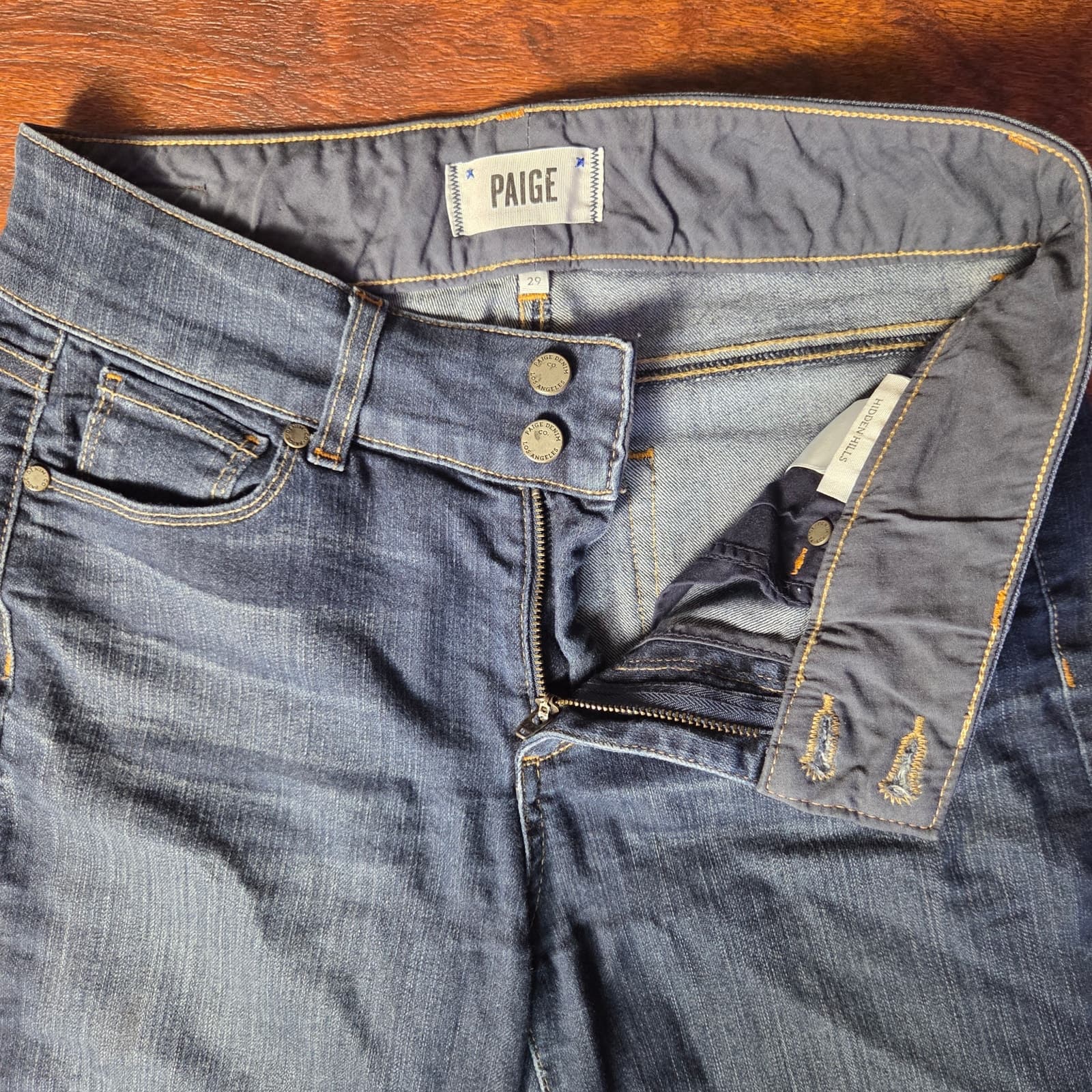 Hidden Hills Straight Leg Mid-Rise Jeans, Size 29 - Thumbnail 3