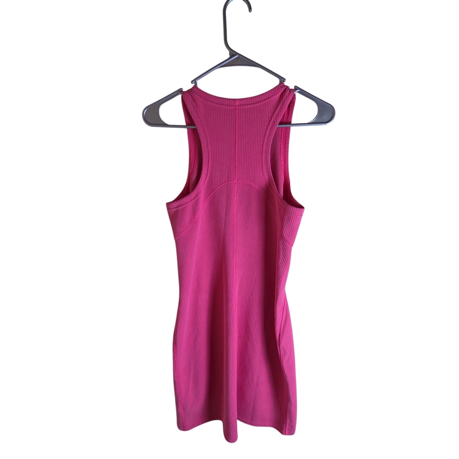 Lululemon Ribbed Softstreme Slim-Fit Tank Dress - Glaze Pink - Size 6 - W1ECYS - Thumbnail 2