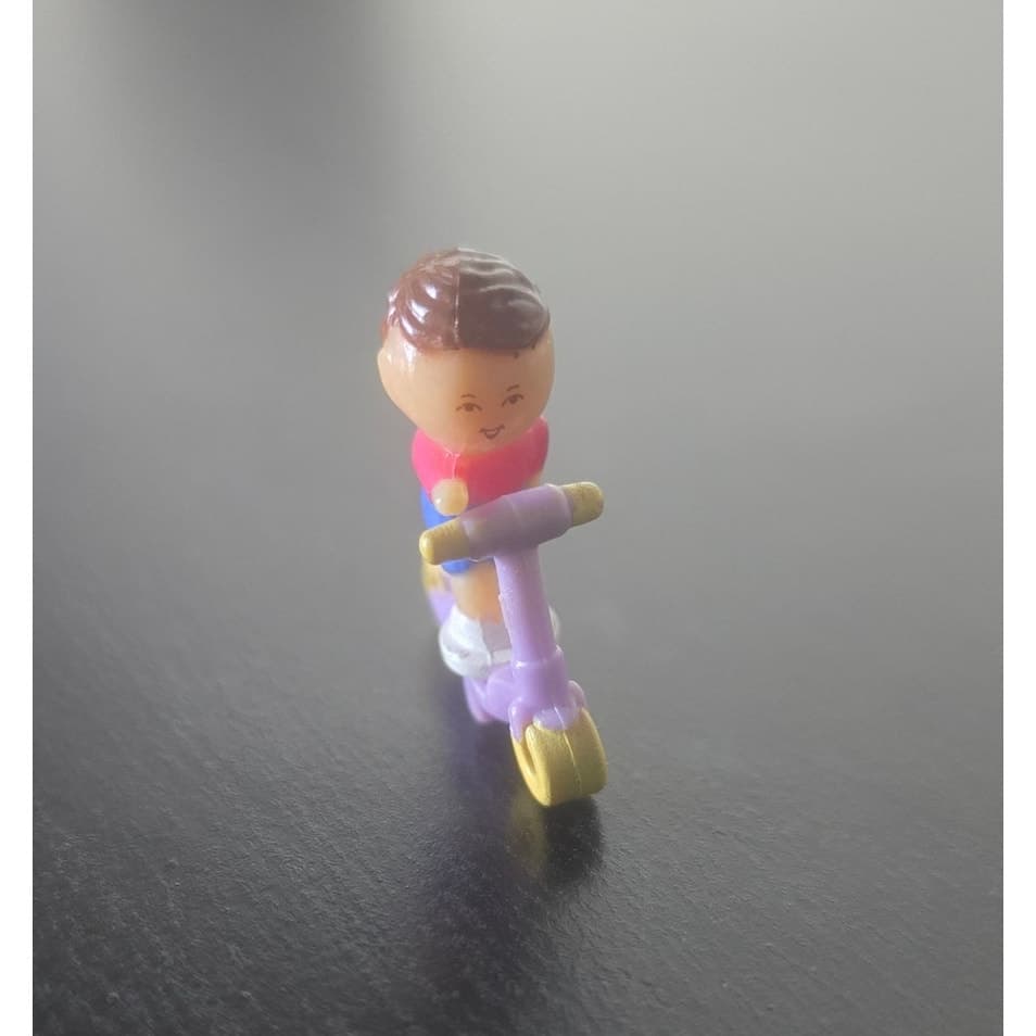 Vintage Polly Pocket Bluebird 1994 Strollin' Surprise Ben Doll + Scooter - Thumbnail 3