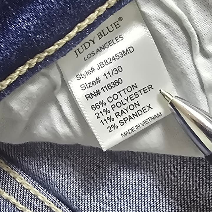 Judy Blue Relaxed Fit Released Hem Straight Leg Jeans - Size 11/30 - JB82453MD - Thumbnail 8