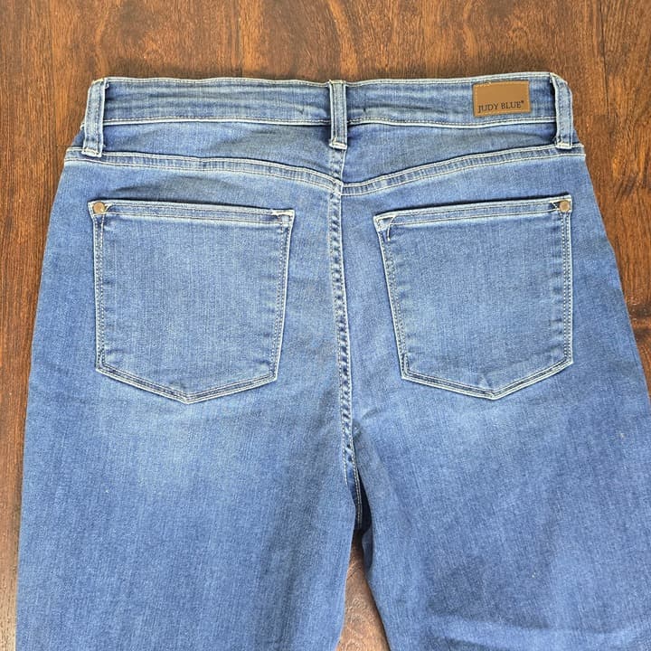 Judy Blue Relaxed Fit Released Hem Straight Leg Jeans - Size 11/30 - JB82453MD - Thumbnail 11