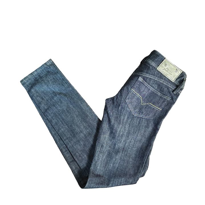 Diesel Matic Low Rise Slim Straight Low Rise Dark Wash Jeans, Size 27 W 34 L - Thumbnail 2