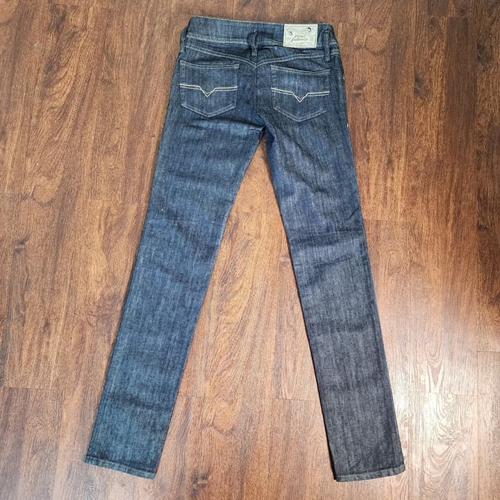 Diesel Matic Low Rise Slim Straight Low Rise Dark Wash Jeans, Size 27 W 34 L - Thumbnail 7