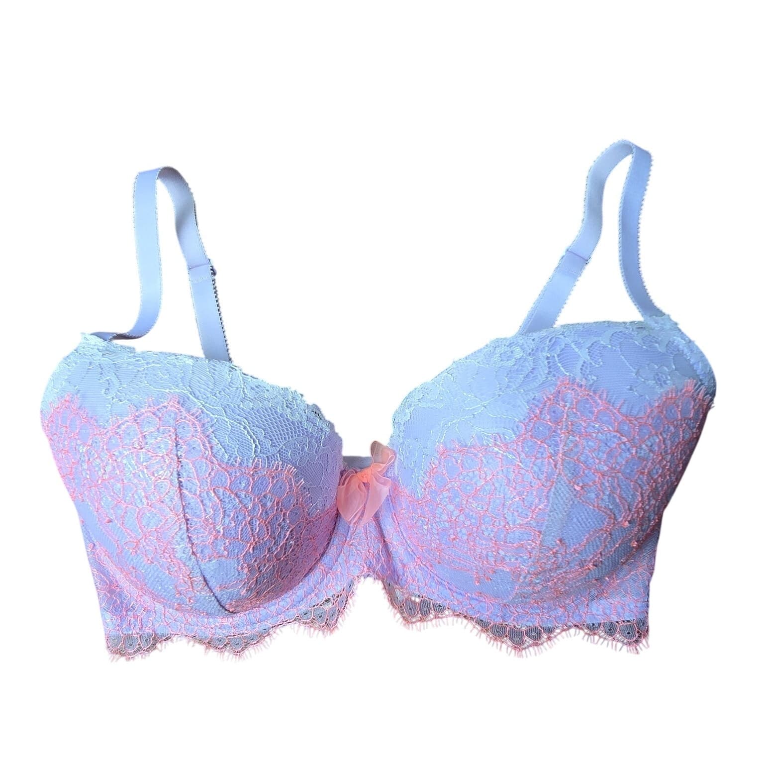 Vintage Pink & White Label Victoria's Secret Dream Angels Lined Demi - 34DD - Image 1