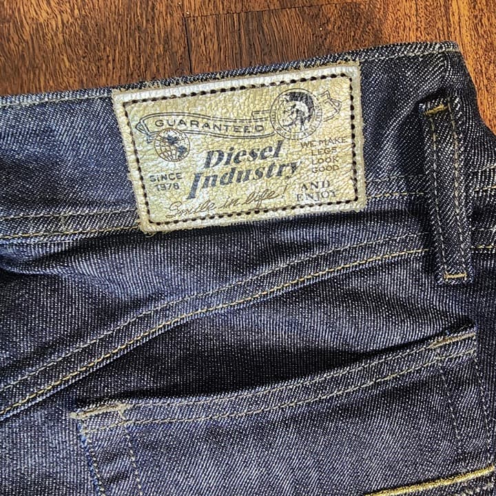 Diesel Matic Low Rise Slim Straight Low Rise Dark Wash Jeans, Size 27 W 34 L - Thumbnail 9