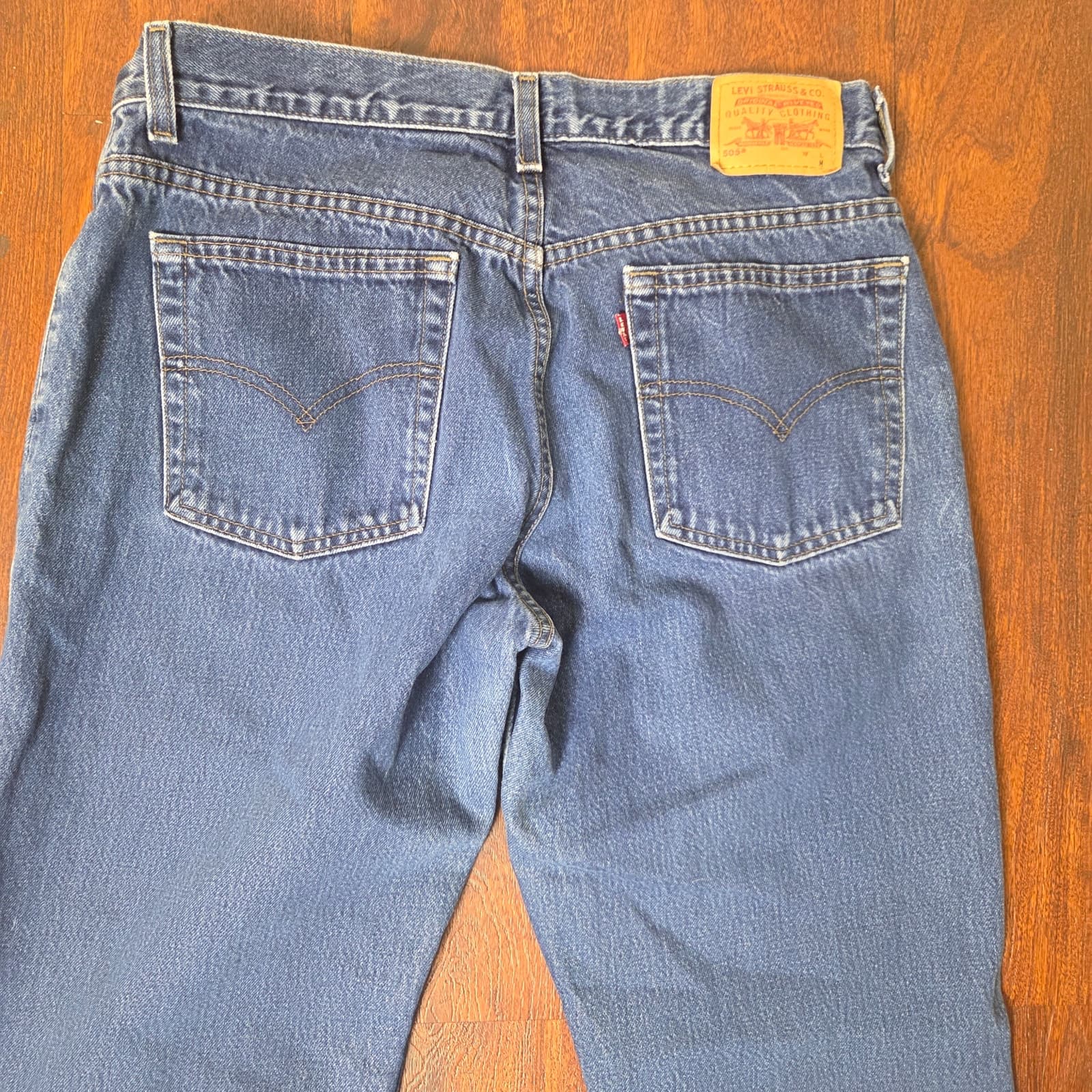 Vintage 2002 Levi's 505 Lower Rise Straight Leg Jeans - Medium Wash - Size 12 - Thumbnail 5