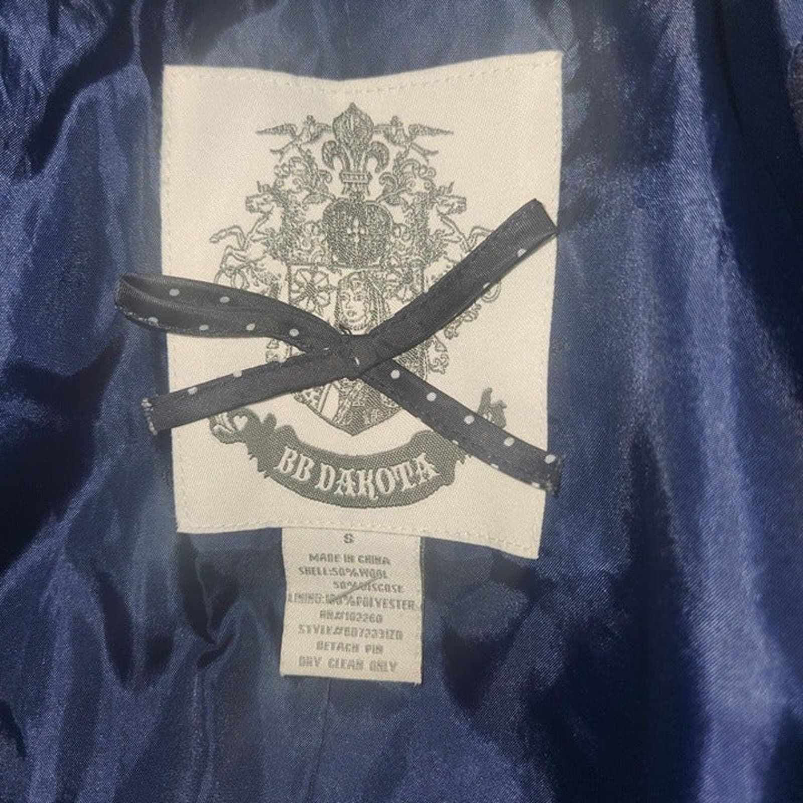 BB Dakota Military Style Wool Blend Jacket, Small - Thumbnail 8