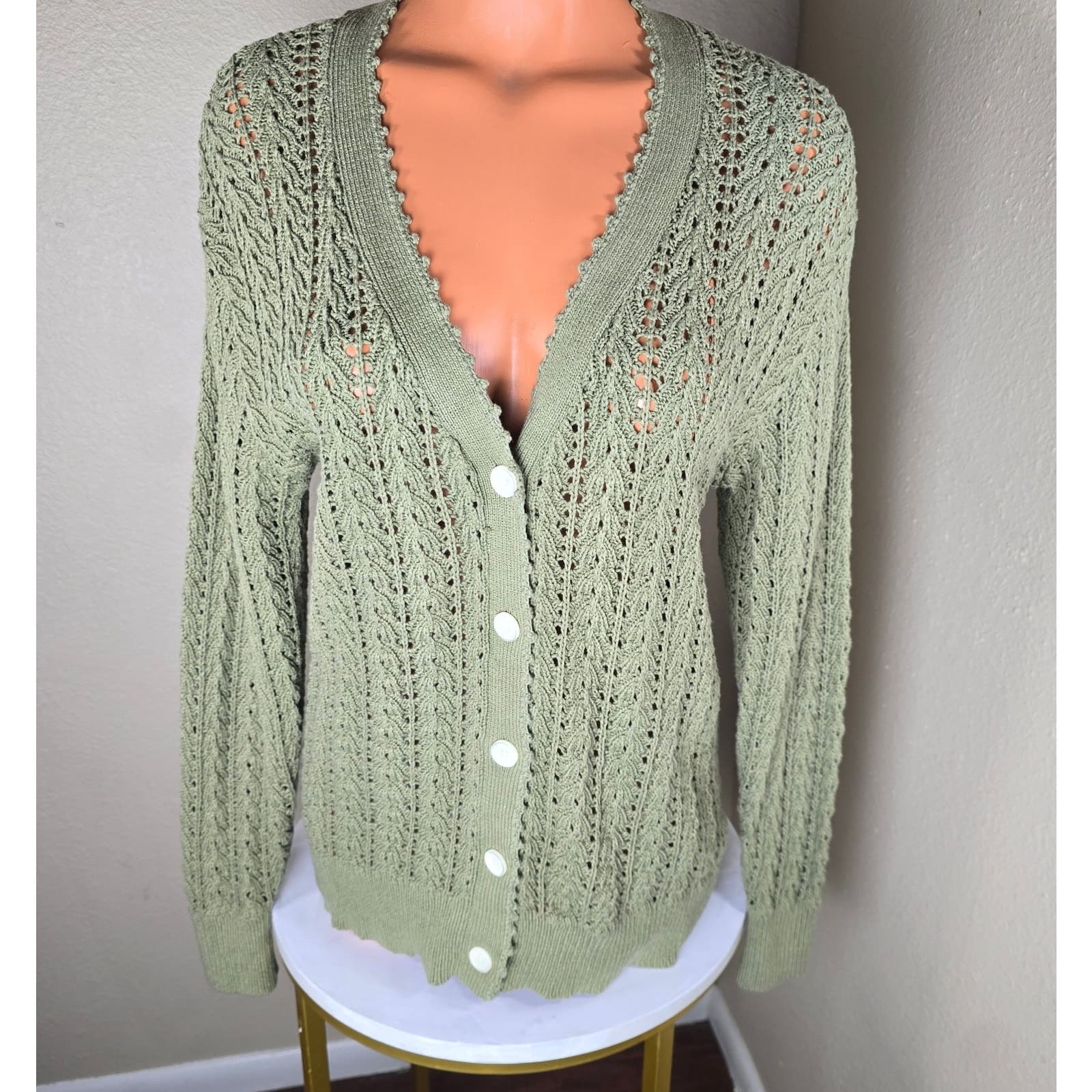 Aritzia Wilfred Reverence Cardigan - Sundried Olive - XXS - Article # 106258 - Thumbnail 10