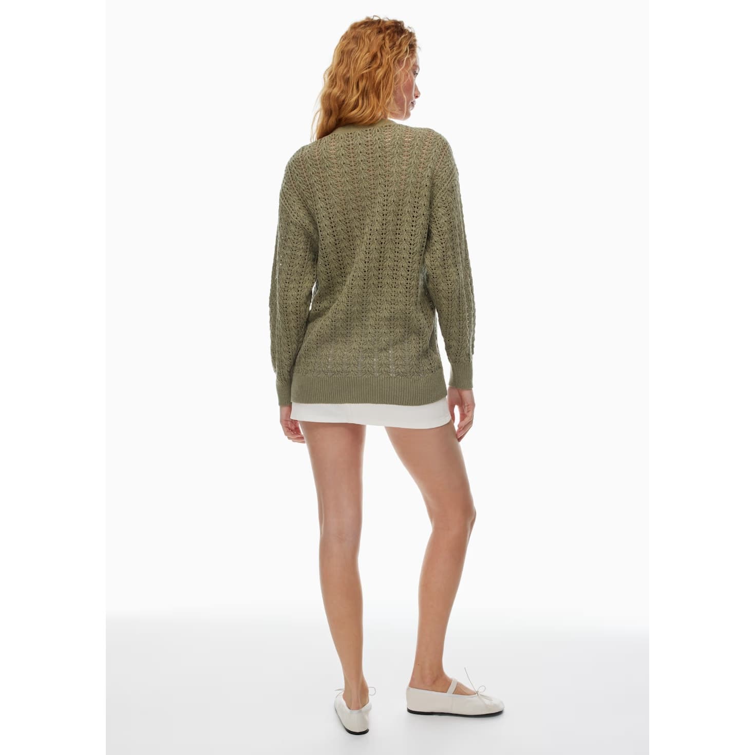 Aritzia Wilfred Reverence Cardigan - Sundried Olive - XXS - Article # 106258 - Thumbnail 6