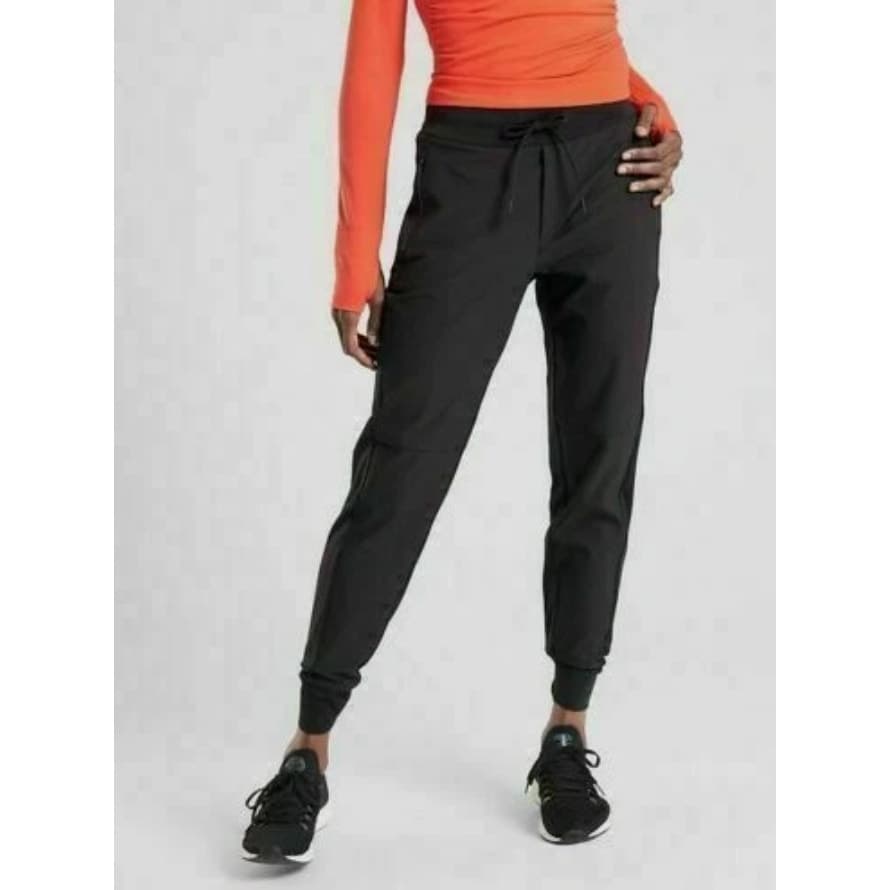 Athleta Headlands Hybrid Trek Mid Rise Jogger - Black - Size 6 - 486183 - Thumbnail 7