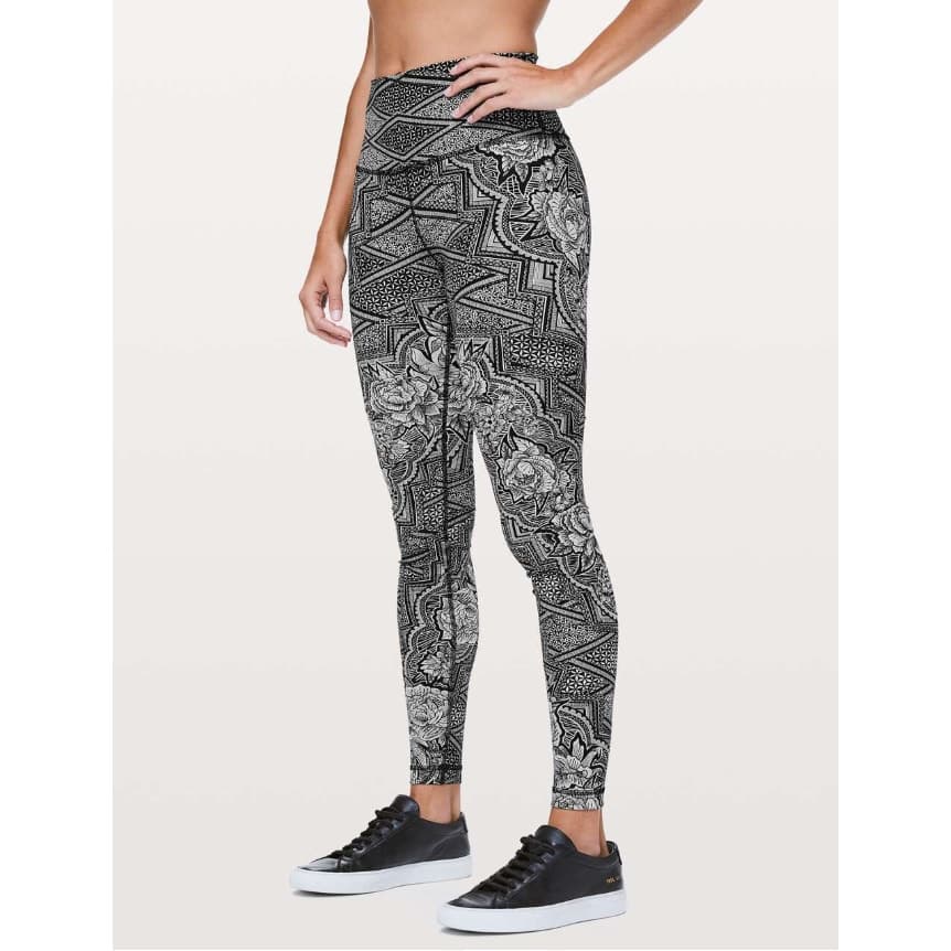 Lululemon Wunder Under Hi-Rise Tight 28" Inked Ice Grey Black Size 10 W5BIUS - Thumbnail 3