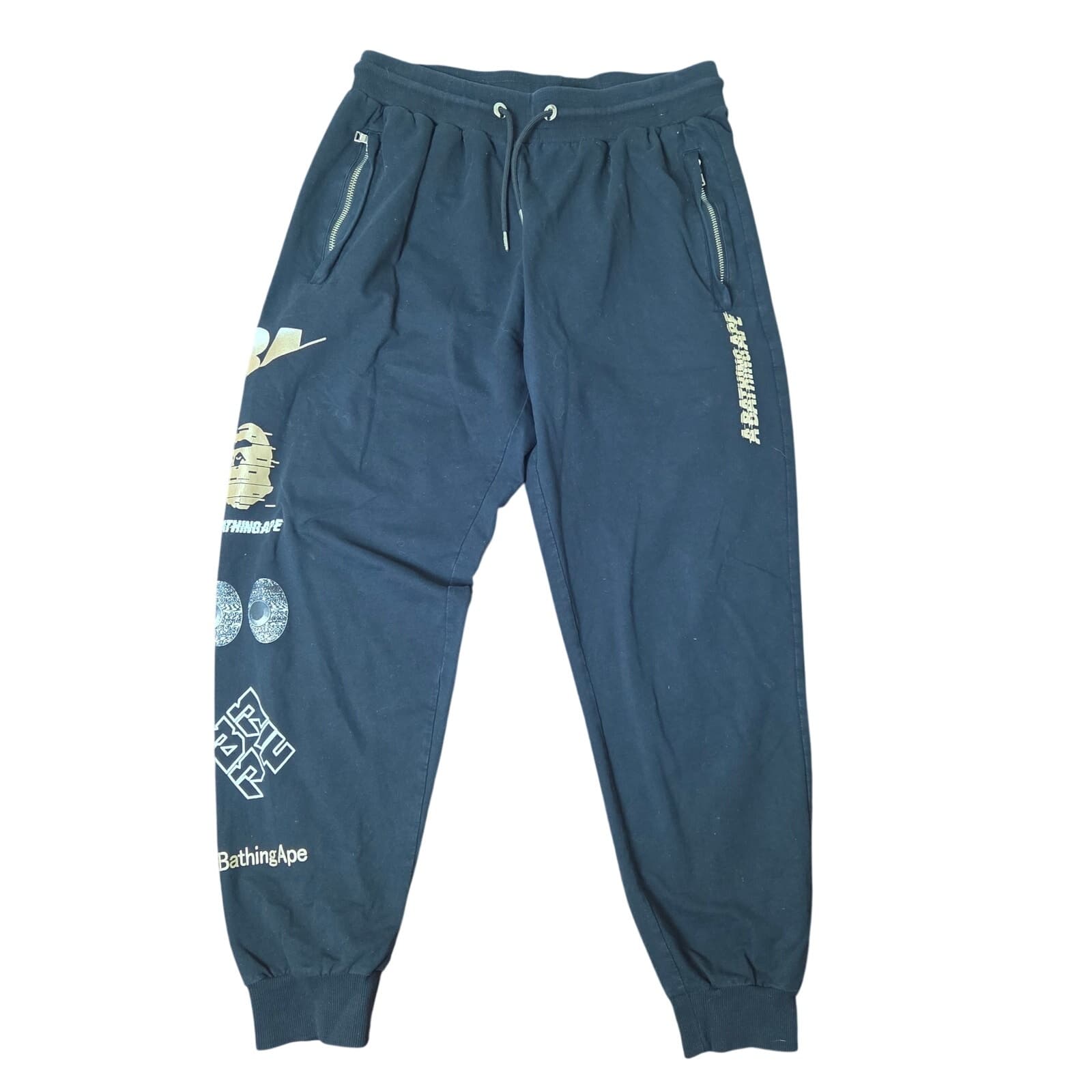 A BATHING APE/BAPE Logo Graphic Sweatpants - Medium - Image 1
