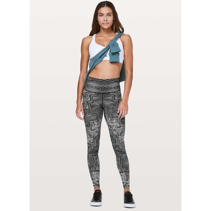 Lululemon Wunder Under Hi-Rise Tight 28" Inked Ice Grey Black Size 10 W5BIUS - Thumbnail 2