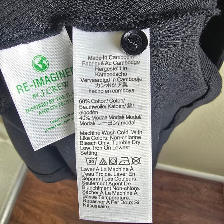 J. Crew Ribbed Button-Front Knit Midi Dress - Medium - Black - NWT - BA960 - Thumbnail 8