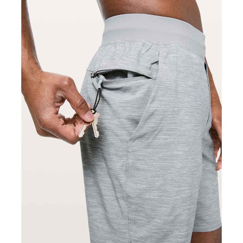 Lululemon T.H.E. Short *Linerless 9" Heather Allover Sea Salt Light Cast - Large - Thumbnail 4