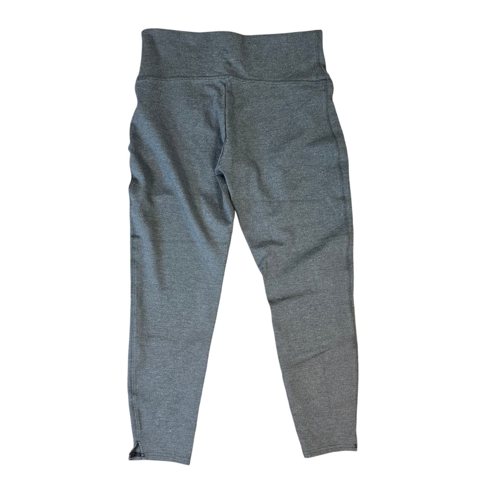 SPANX Ankle 7/8 Length Ponte Slit Hem Leggings - Gray - XL - Thumbnail 3