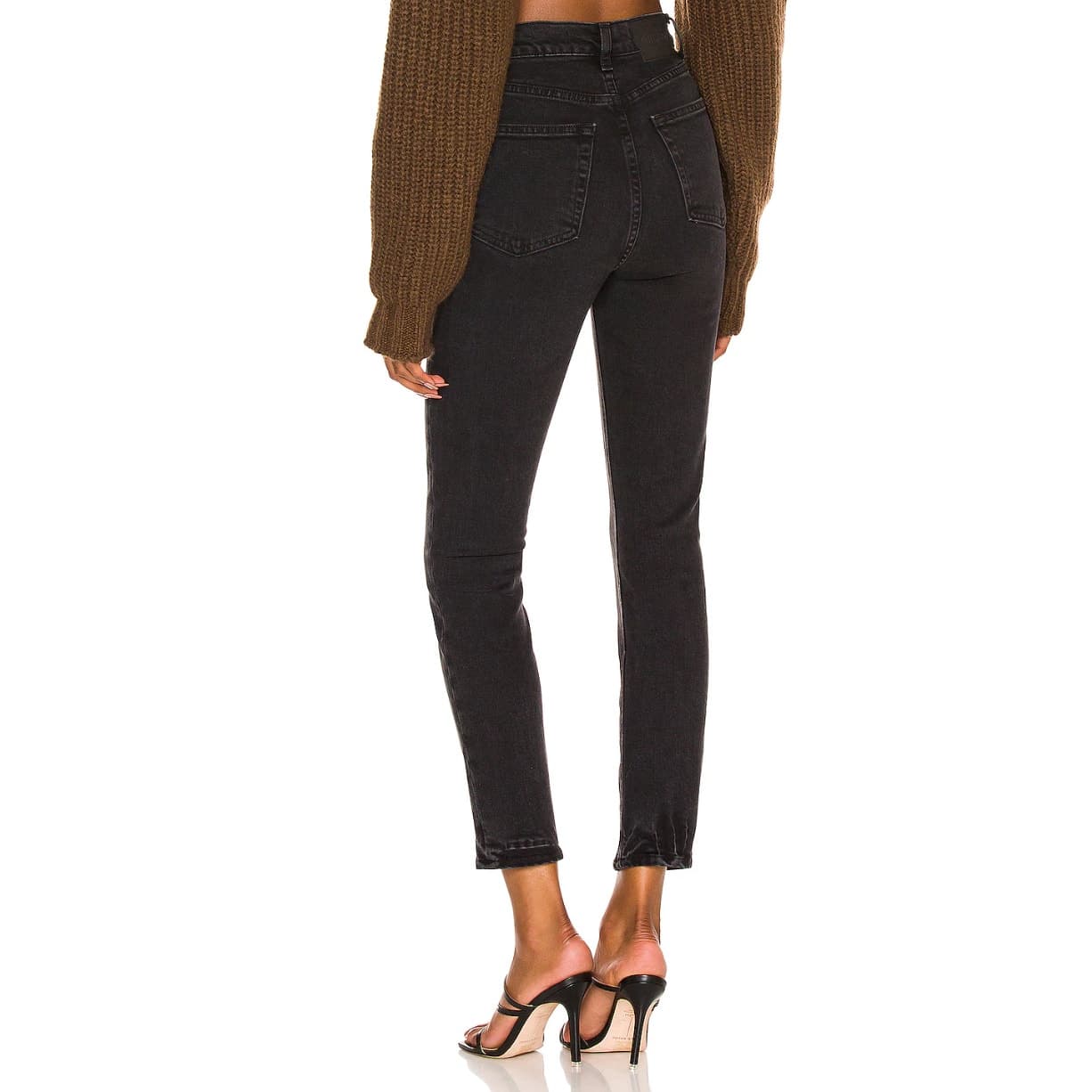 GRLFRND The Piper Super High-Rise Stretch Slim Crop in High Line Black Wash, 30 - Thumbnail 3