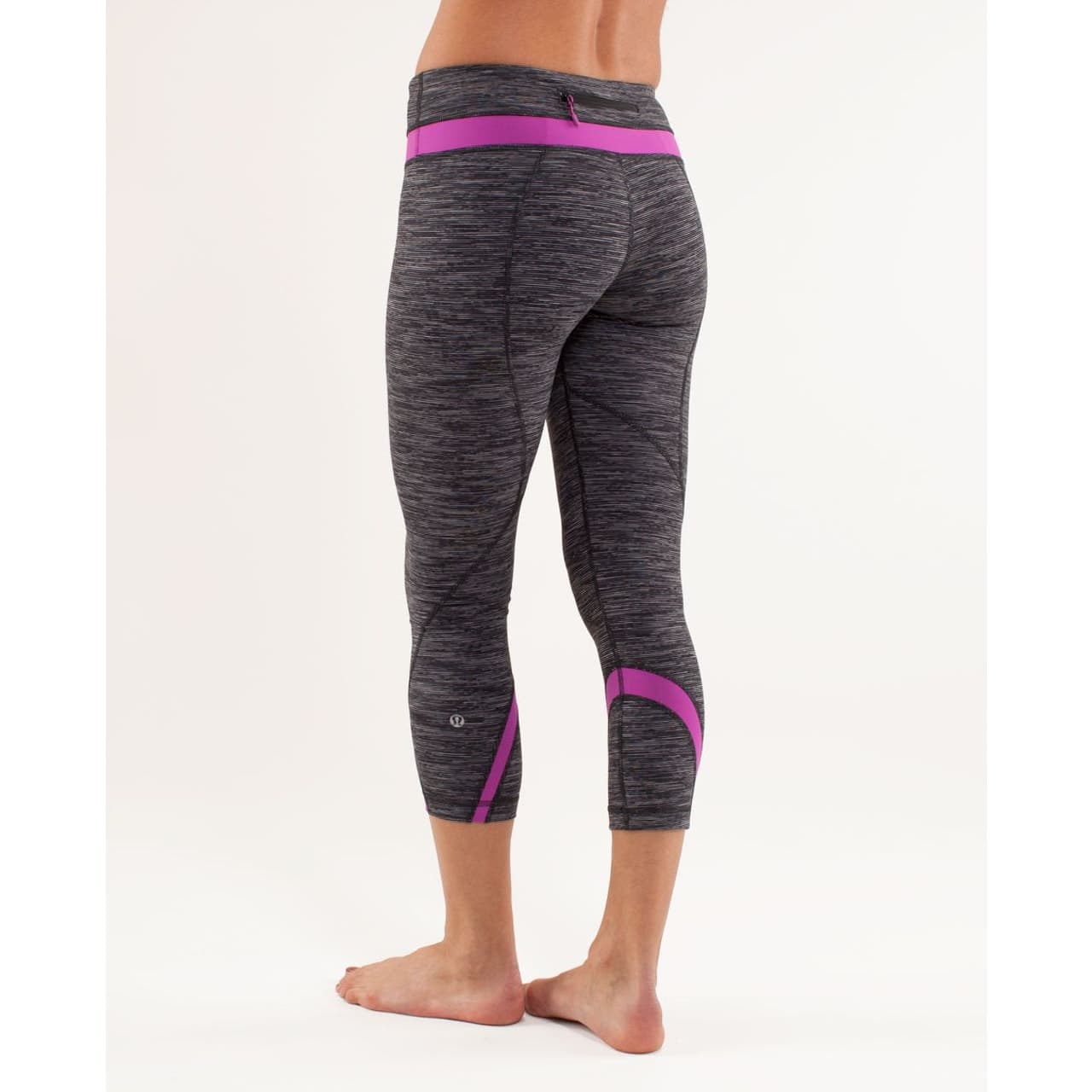 Lululemon Run: Inspire Crop II Wee Are From Space Black Combo / Ultra Violet, 6 - Thumbnail 2