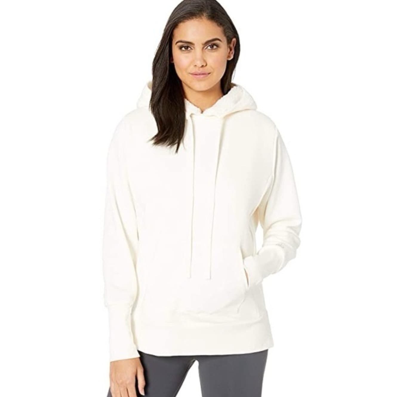 Alo Yoga Frost Faux Shearling Hoodie - Cream - Small - Thumbnail 11