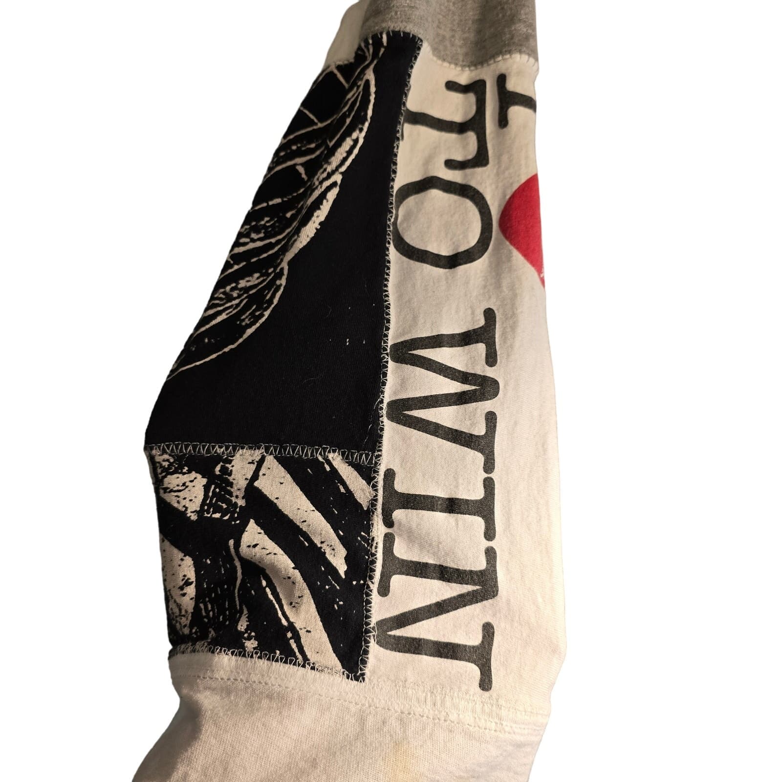 Unique Wearable Art A Girl Is A Gun I Heart NY OOAK Long Sleeve Shirt - Thumbnail 4