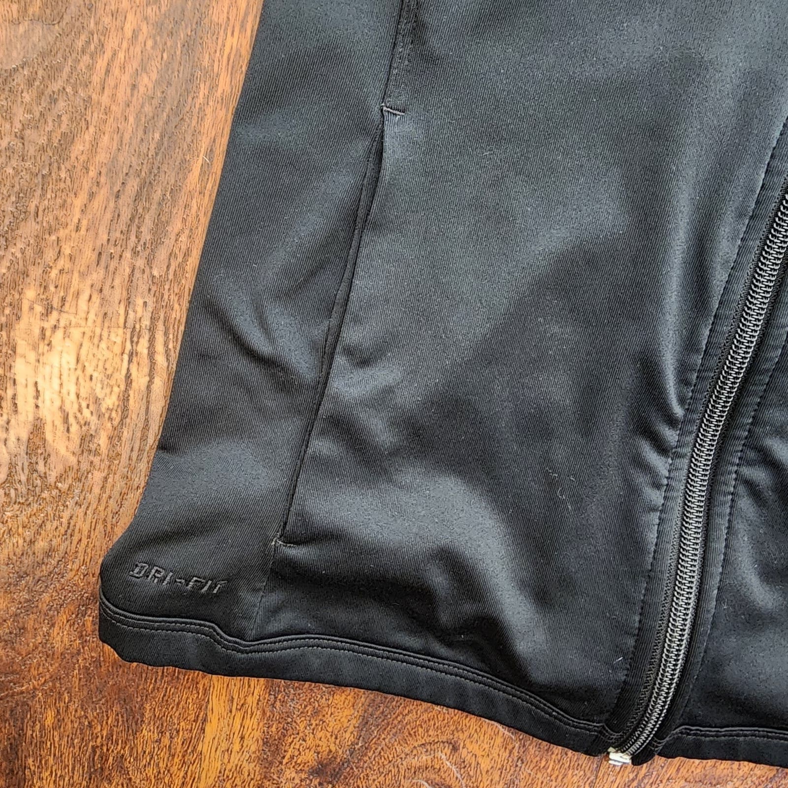 Nike Full Zip Black Mock Neck Track Running Jacket, XS - Thumbnail 2