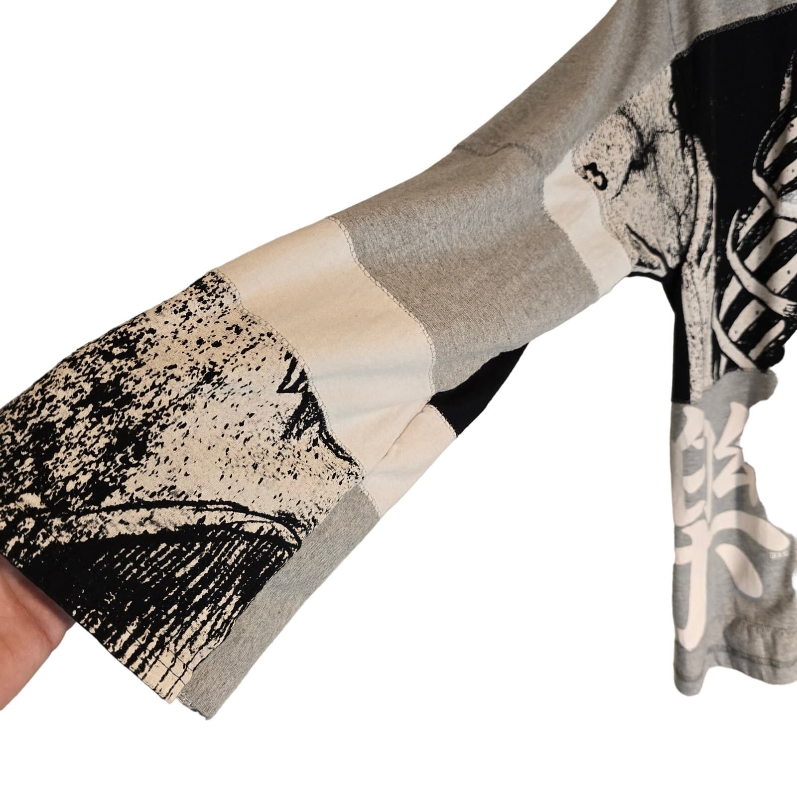 Unique Wearable Art A Girl Is A Gun I Heart NY OOAK Long Sleeve Shirt - Thumbnail 6