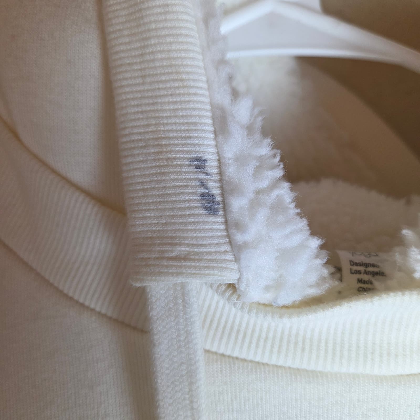 Alo Yoga Frost Faux Shearling Hoodie - Cream - Small - Thumbnail 5