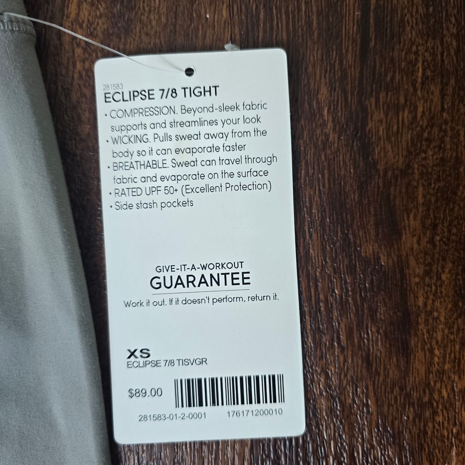 Athleta Eclipse 7/8 Tight Silver Grey XS Style # 281583, NWT - Thumbnail 8