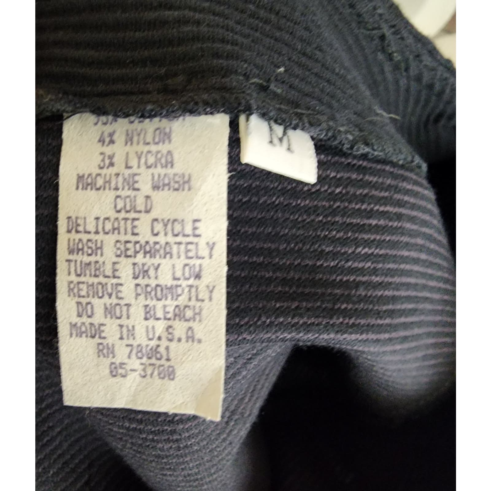 Vintage Matter of Degrees Midi Length Cap Sleeve Ribbed Classic Black Dress, M - Thumbnail 9