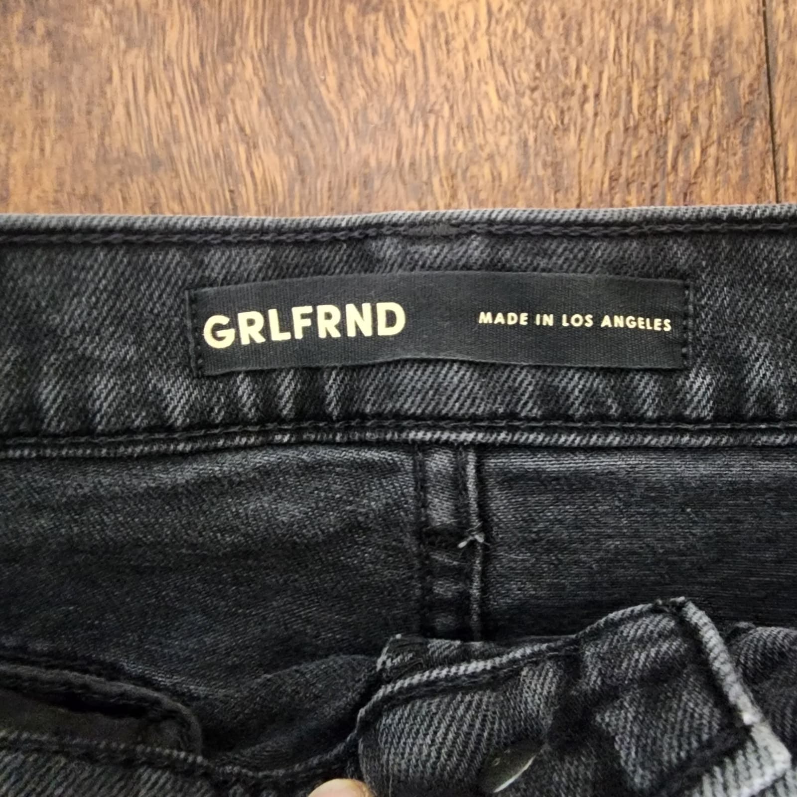 GRLFRND The Piper Super High-Rise Stretch Slim Crop in High Line Black Wash, 30 - Thumbnail 9