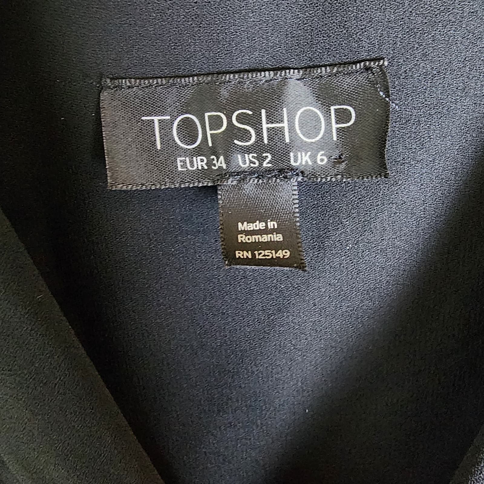 Topshop Black Mini Wrap Dress with Sheer Sleeves, Helmut Lange Dupe, Size 2 - Thumbnail 12