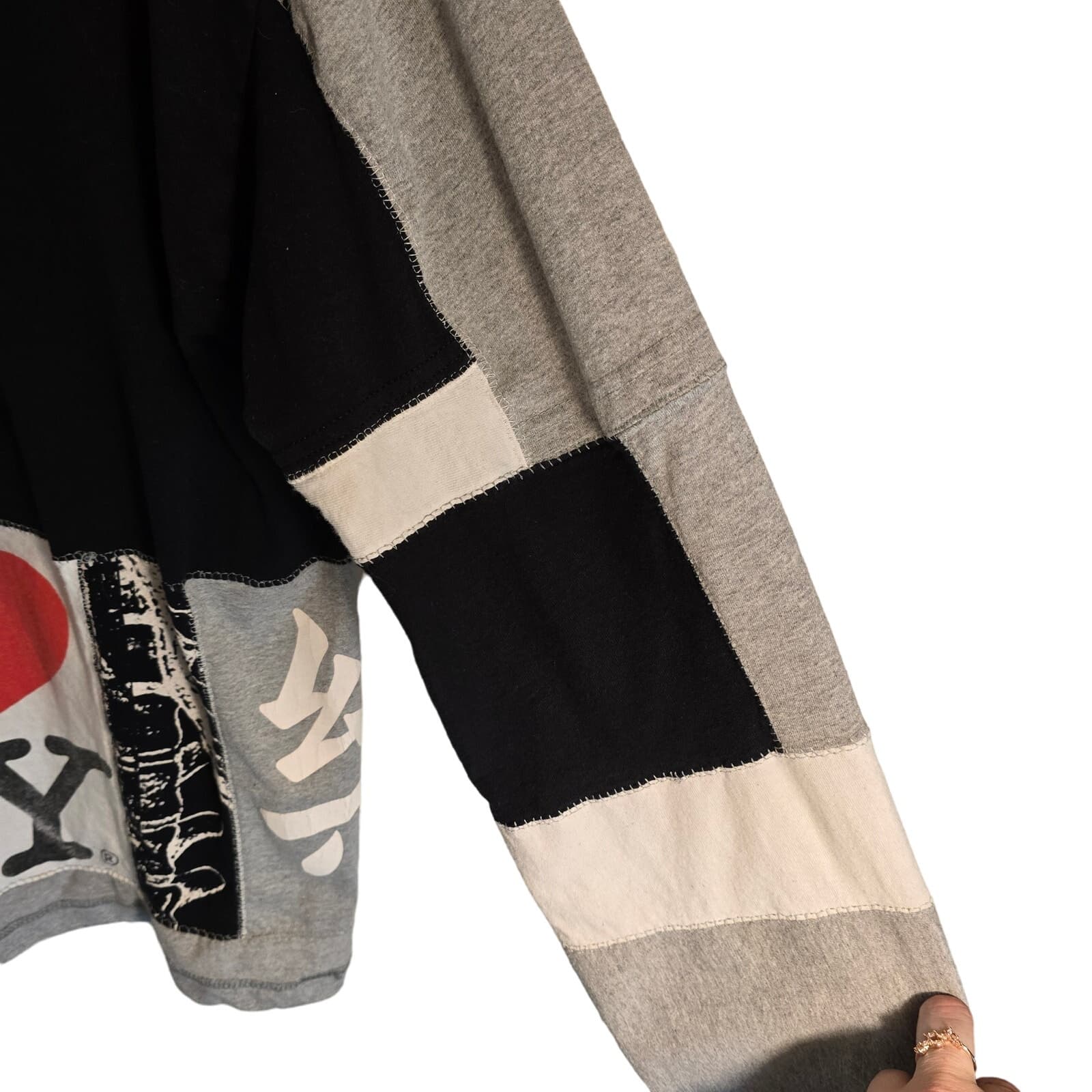 Unique Wearable Art A Girl Is A Gun I Heart NY OOAK Long Sleeve Shirt - Thumbnail 10