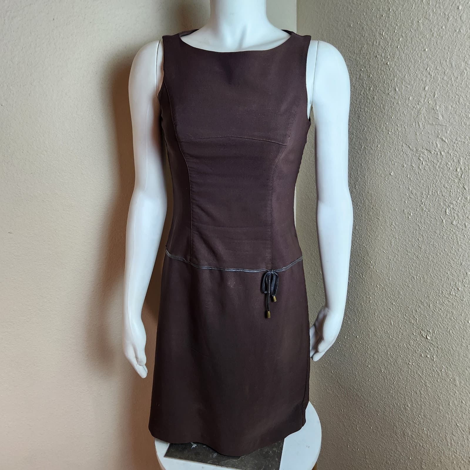 Jodi Kristopher Y2K 90s Vintage Drop Waist Knee Length Sheath Dress, Size 5/6 - Thumbnail 2