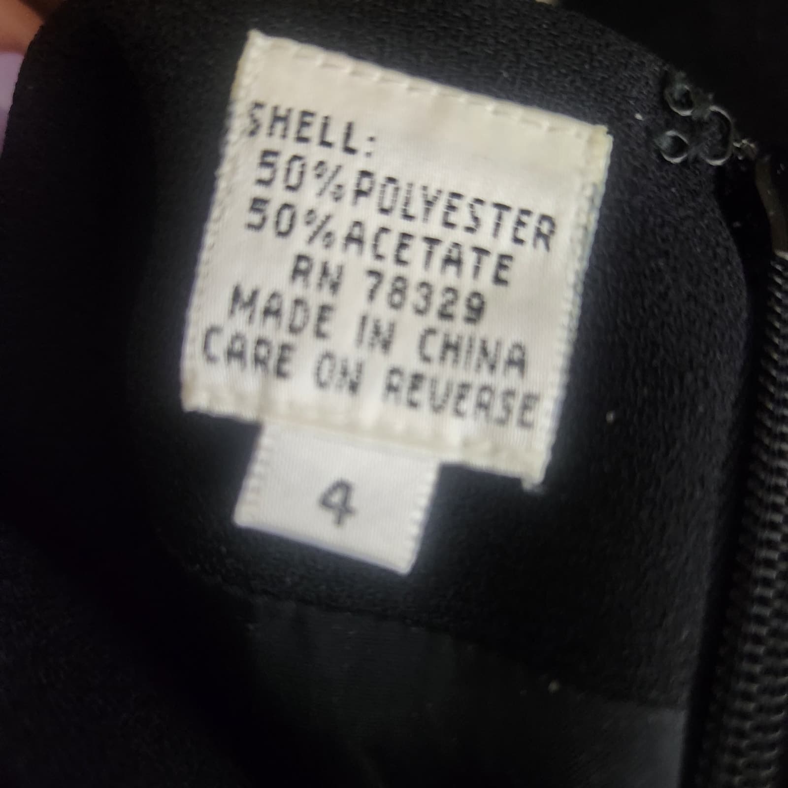 Bill Blass Vintage Little Black Dress Pleated Open Back 80s/90s, Size 4 - Thumbnail 10