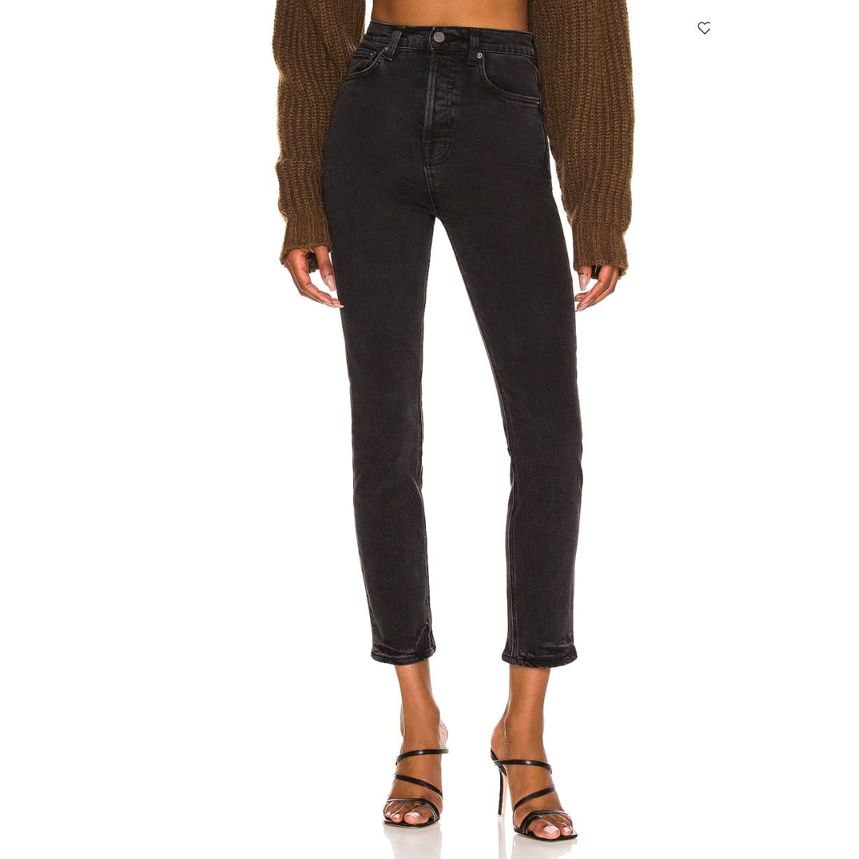 GRLFRND The Piper Super High-Rise Stretch Slim Crop in High Line Black Wash, 30 - Image 1